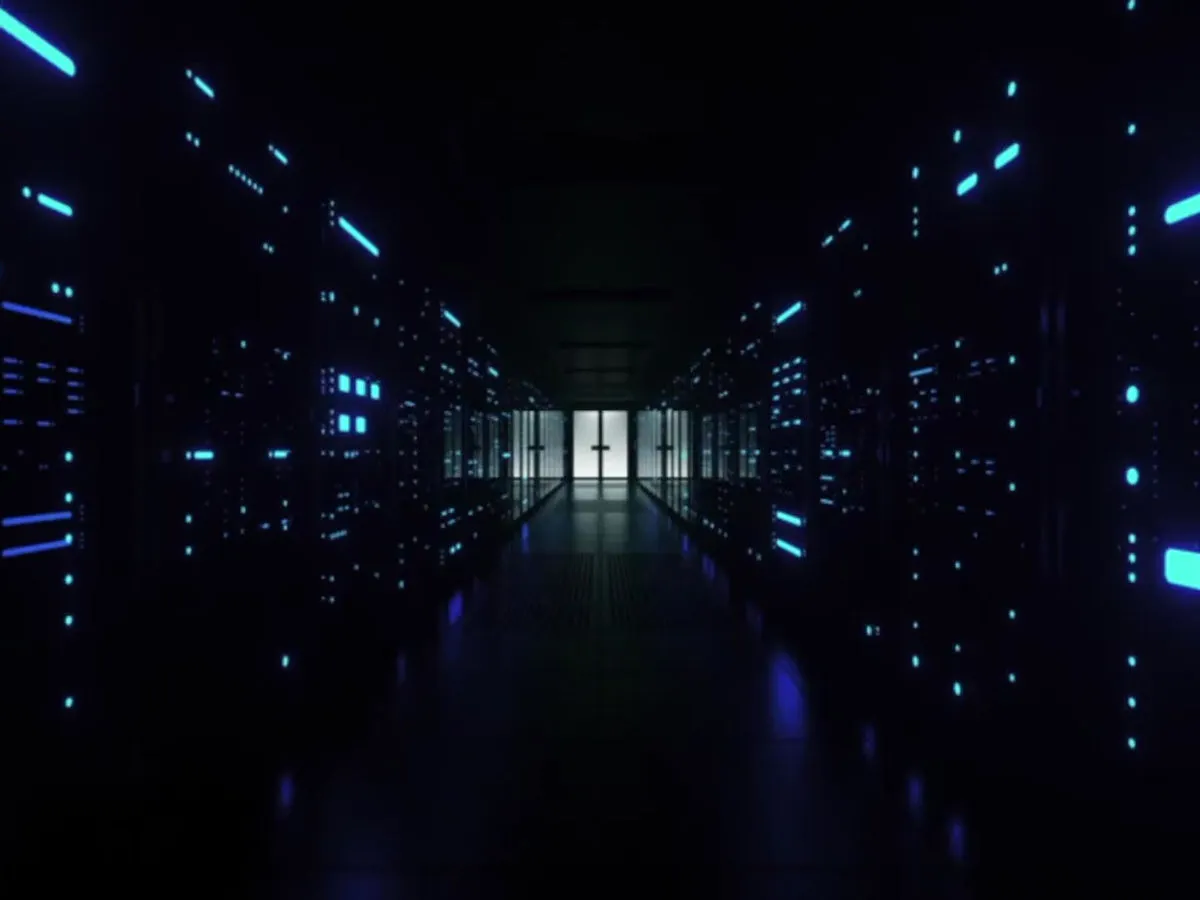 Serverruimte met datanetwerkapparatuur